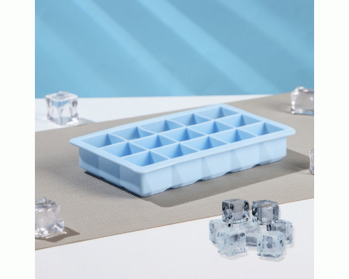 Форма для льда силиконовая 15 ячеек 11,7*18,7*3см Кубик (297 648)