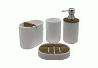 Набор для ванной 4 предмета (дозатор, мыльница, 2 стакана) (298 194)