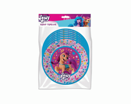 Тарелка бумажная 18см 6шт My Little Pony (298 443)