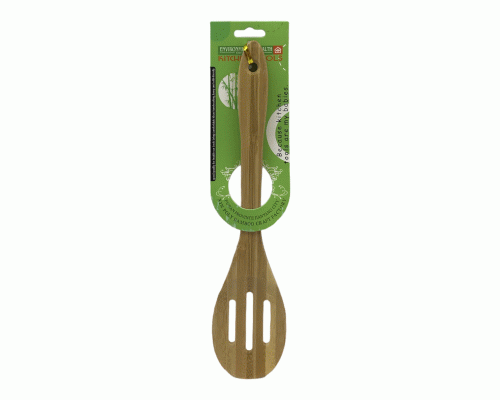 Лопатка кухонная бамбук с прорезями /DF4528/ (295 599)