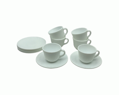 Набор чайный 12пр. (6 чашек  85мл; 6 блюдец 11,2см) керамика (298 108)