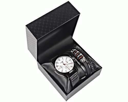 Набор подарочный мужской (часы+браслет) /PJ9012/ (297 716)