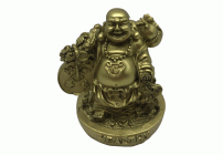 Статуэтка Смеющийся Будда золото (298 081)