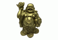 Статуэтка Смеющийся Будда золото (298 082)