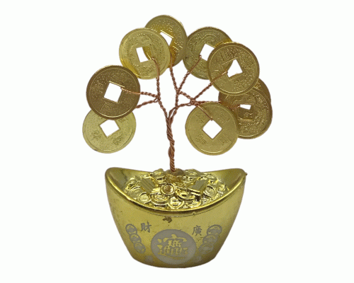 Статуэтка Денежное дерево  5*3*9см монеты (297 894)