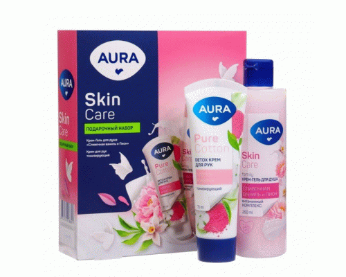 ПН жен. Aura Skin Care (крем-гель для душа Ваниль и Пион 250мл, Detox крем для рук 75мл) (297 800)