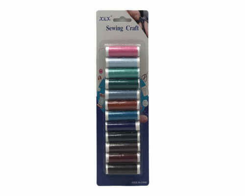 Нитки цветные 12шт  20м на блистере /C0148/ (299 030)
