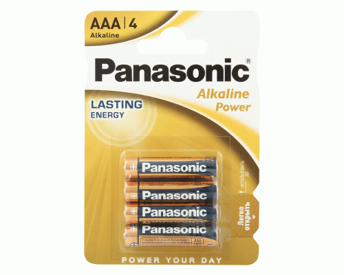 Батарейки алкалиновые ААА LR03 Panasonic Power /4/48/240/ (300 025)