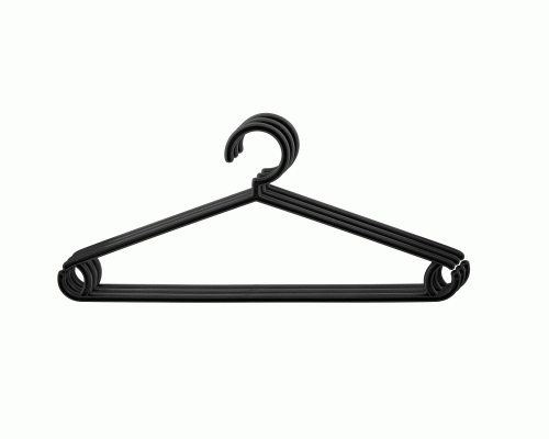 Вешалка-плечики для одежды 3шт OEKO черный (300 079)