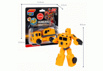 Робот-трансформер Машина Городская служба Автоэкскаватор желтый Bondibon (300 185)