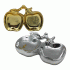 Тарелка декоративная 13*8,7см Ягода золото/серебро (У-6/120) (300 054)