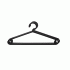 Вешалка-плечики для одежды 3шт OEKO черный (300 079)