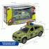 Машина инерц. Седан с мигалкой, открываются двери и багажник, зеленый (300 189)