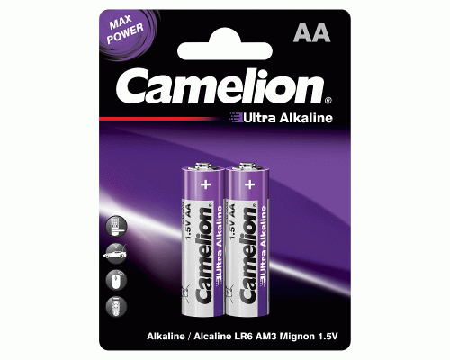 Батарейки алкалиновые АА LR6 Camelion Ultra на блистере /2/24/ (300 508)