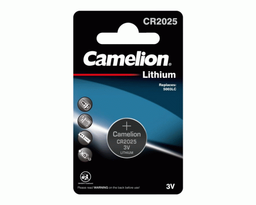 Батарейки литиевые 3V таблетка CR2025 Camelion на блистере /1/10/ (300 511)