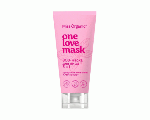 SOS-маска для лица Miss Organic  50мл 5в1 ONE LOVE MASK (303 031)