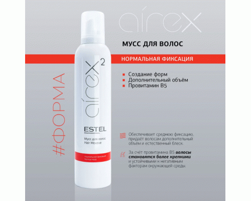 AIREX AM/4/300 Мусс для волос нормальная фиксация 300мл (302 940)