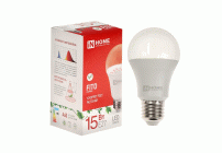 Лампа светодиодная для растений In Home FITO LED-A60-15W 230B E27  (300 478)