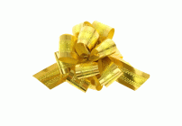 Бант упаковочный шар №3,2 полоса, золото (300 761)