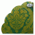 Салфетки бумажные Art Bouquet Rondo трехслойные 12шт 32х32см Золотой орнамент на зеленом (300 418)