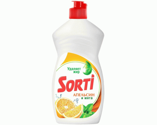 Средство для мытья посуды Sorti  450мл Апельсин и мята (301 520)