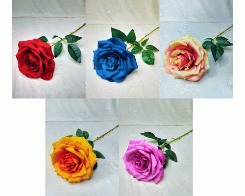Бутон Роза h-65см цветная (286 280)