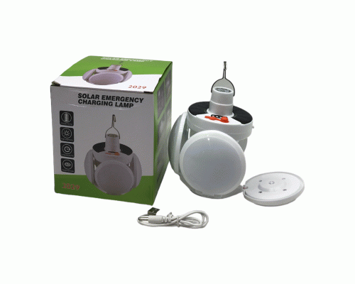 Фонарь-светильник подвесной светодиодный заряжается от USB и от солнечной батареи (301 286)