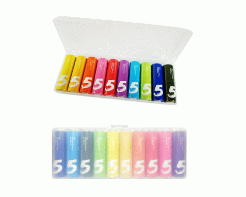 Батарейки алкалиновые АА Xiaomi Rainbow цветные в боксе (цена за штуку) /10/ (301 209)