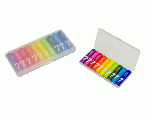Батарейки алкалиновые ААА Xiaomi Rainbow цветные в боксе (цена за штуку) /10/ (301 210)