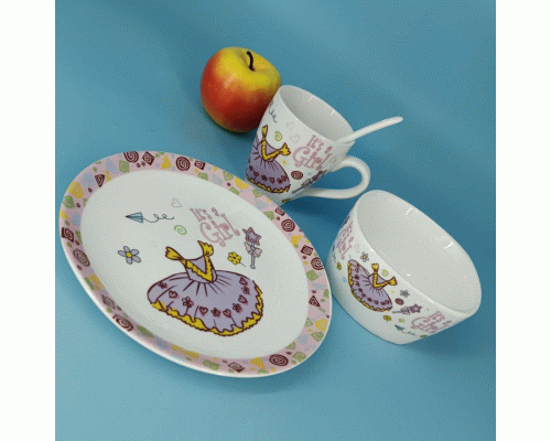 Набор детской посуды 4 предмета керамика (301 919)