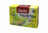 Средство для посудомоечных машин таблетки 30шт Sanita (301 087)