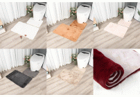 Набор ковриков для ванной 2 предмета 60*90см+45*60см искуственный мех (300 819)