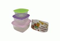 Набор контейнеров для продуктов 3шт (1,0л; 0,5л; 0,35л) Смак (51 622)