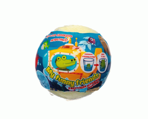 Бурлящий шар для ванны My Funny Friends 130г с растущей игрушкой (303 504)