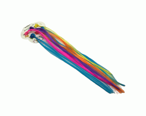 Набор крабов для волос  6шт с цветными прядями (303 113)
