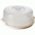 Крышка для СВЧ d-250мм с паровыпускным клапаном с поддоном Sugar&Spice Vanilla серый прозрачный (303 603)