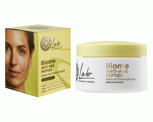 Крем для лица Natura Siberica LAB Biome Anti-age 50мл Peptide против морщин для сухой кожи (304 408)