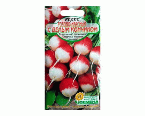Редис роз-красный с белым кончиком 2г Р (Сибирские Сортовые Семена) (301 691)