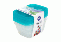 Набор контейнеров для продуктов 4шт 0,25л Fresco бриз (304 384)