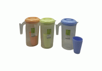Набор для сока (кувшин 2,4л+4 стакана) пластик  (304 575)