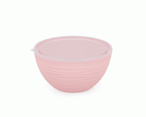 Салатник 4,0л Оазис с крышкой розовый /М8411/ (304 947)