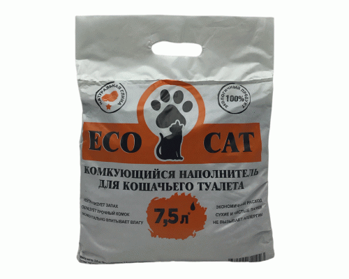 Наполнитель комкующийся Eco Cat 7,5л/3,8кг  (304 888)