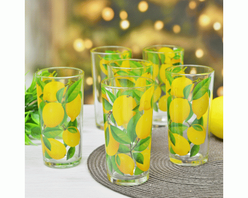 Набор стаканов 6шт 230мл Лимоны /146-Д/ (304 874)