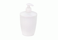 Дозатор для жидкого мыла Вязаное плетение белый /М8048/ (304 912)