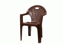 Стул-кресло пластик коричневый (289 737)