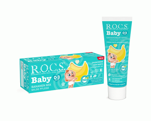 Зубная паста детская R.O.C.S. Baby  45г банановый микс (290 895)