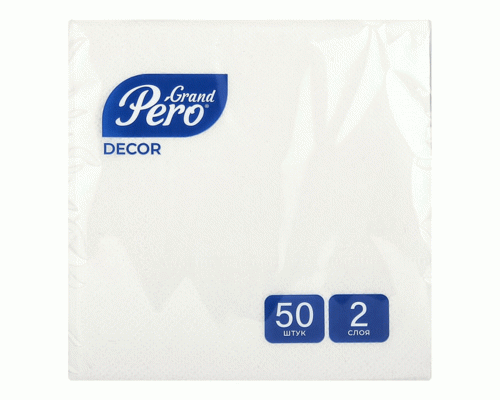 Салфетки бумажные Grand Pero Decor двухслойные 50шт 24х24см (305 648)