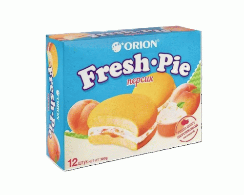 Печенье Оrion Fresh Pie 12шт 25г персик (306 129)