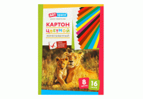 Картон 16л  8цв. немелованный ArtSpace /Нкн16-8_6961/ (306 362)