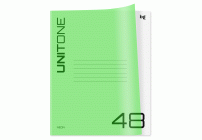 Тетрадь 48л кл. BG UniTone. Neon неон салатовый, пластиковая обложка /Т5ск48_пл 12471/ (307 295)